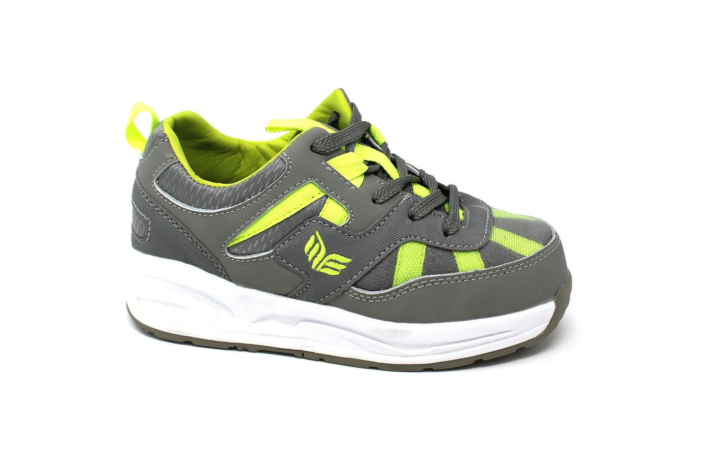 MT. Emey MTW16 Green - Kids Extra Depth Athletic Walking Shoes with Laces