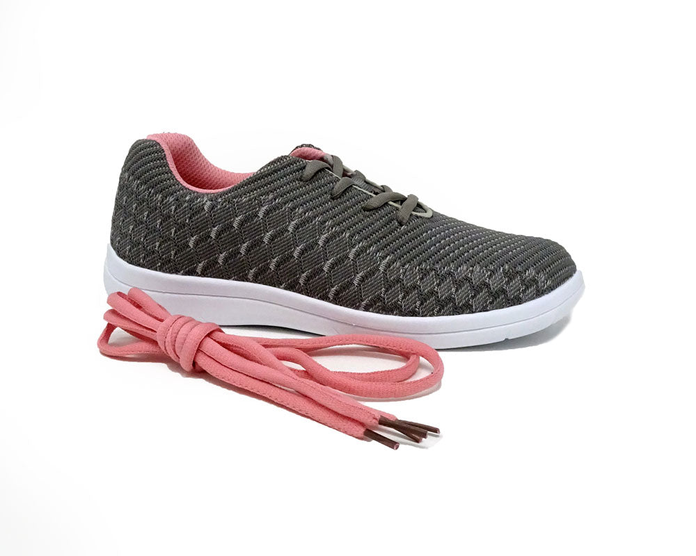 Mt. Emey 9327 Gray - Lady's Added-Depth Extreme-Light Knitted Walking Shoes