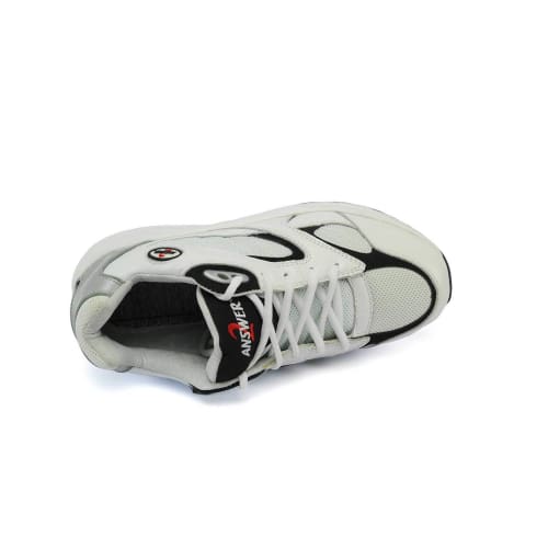 Answer2 554-3 White/navy - Mens Athletic Walking Shoes With Laces - Shoes