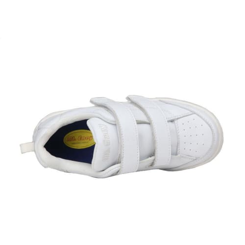 Mt. Emey 2603-V White - Children Straight Last Athletic Shoes With Elastic Laces - Shoes