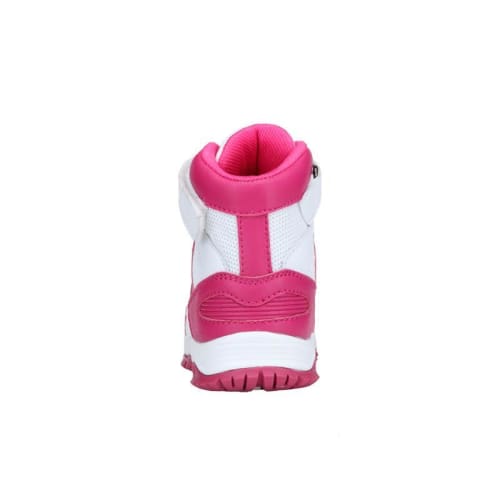 Mt. Emey 3305-5H White/rosy Red - Children Straight Last Athletic Boots With Elastic Laces - Shoes