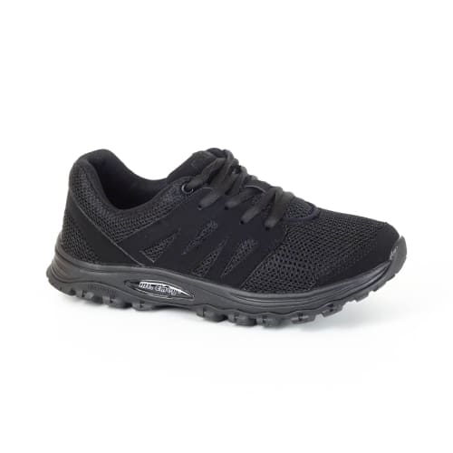 Mt. Emey 9306 Black -Womens Mesh Walking Shoes Black Lace - Shoes