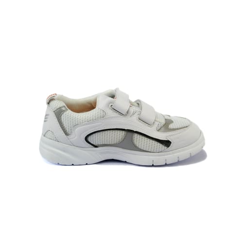 Mt. Emey 9701-3V White/Silver -Men's Light Weight Athletic Walking Shoe  with Straps