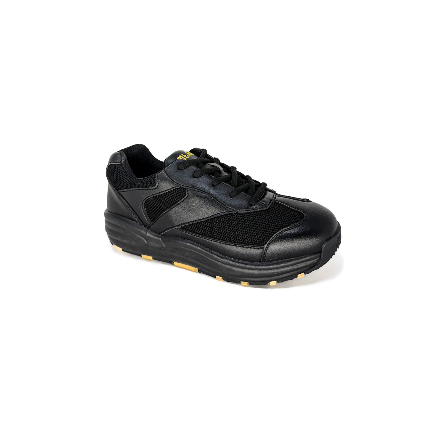 Mt. Emey 2151 Black - Children Oil/Slip Resistant Sneakers with Laces
