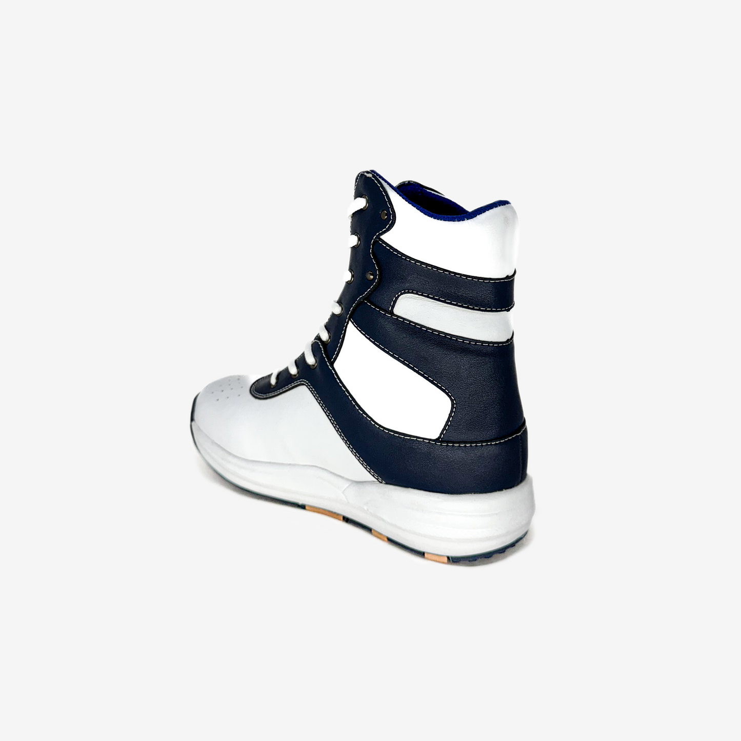 MT. Emey 2612 White/Navy - Children's Stability Boots with lace
