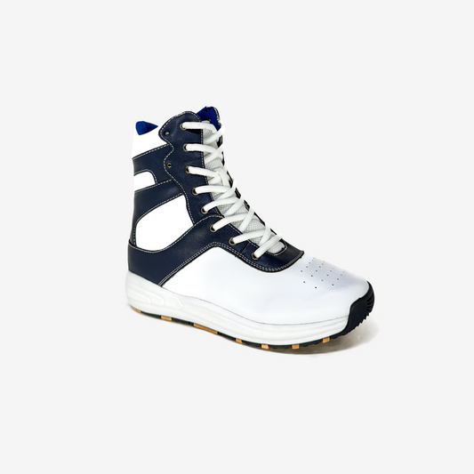 MT. Emey 2612 White/Navy - Children's Stability Boots with lace