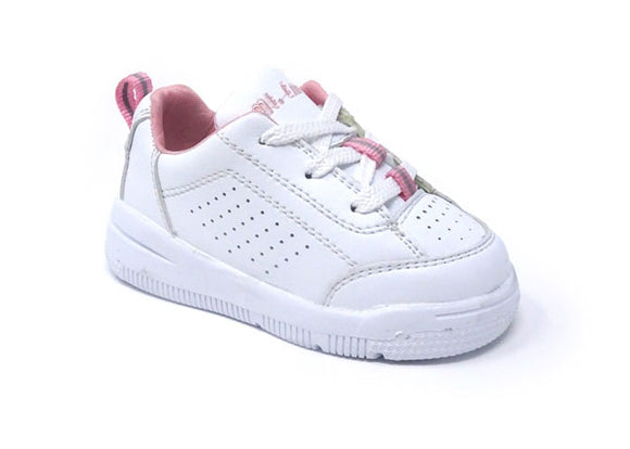 Mt. Emey 2327-L Pink - Toddler Orthopedic Shoes with Laces Pink Trim