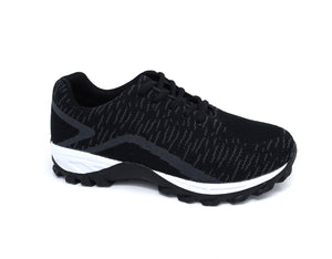 Mt. Emey 9705 Grey - Men's Knitted Athletic walking Shoe with Laces