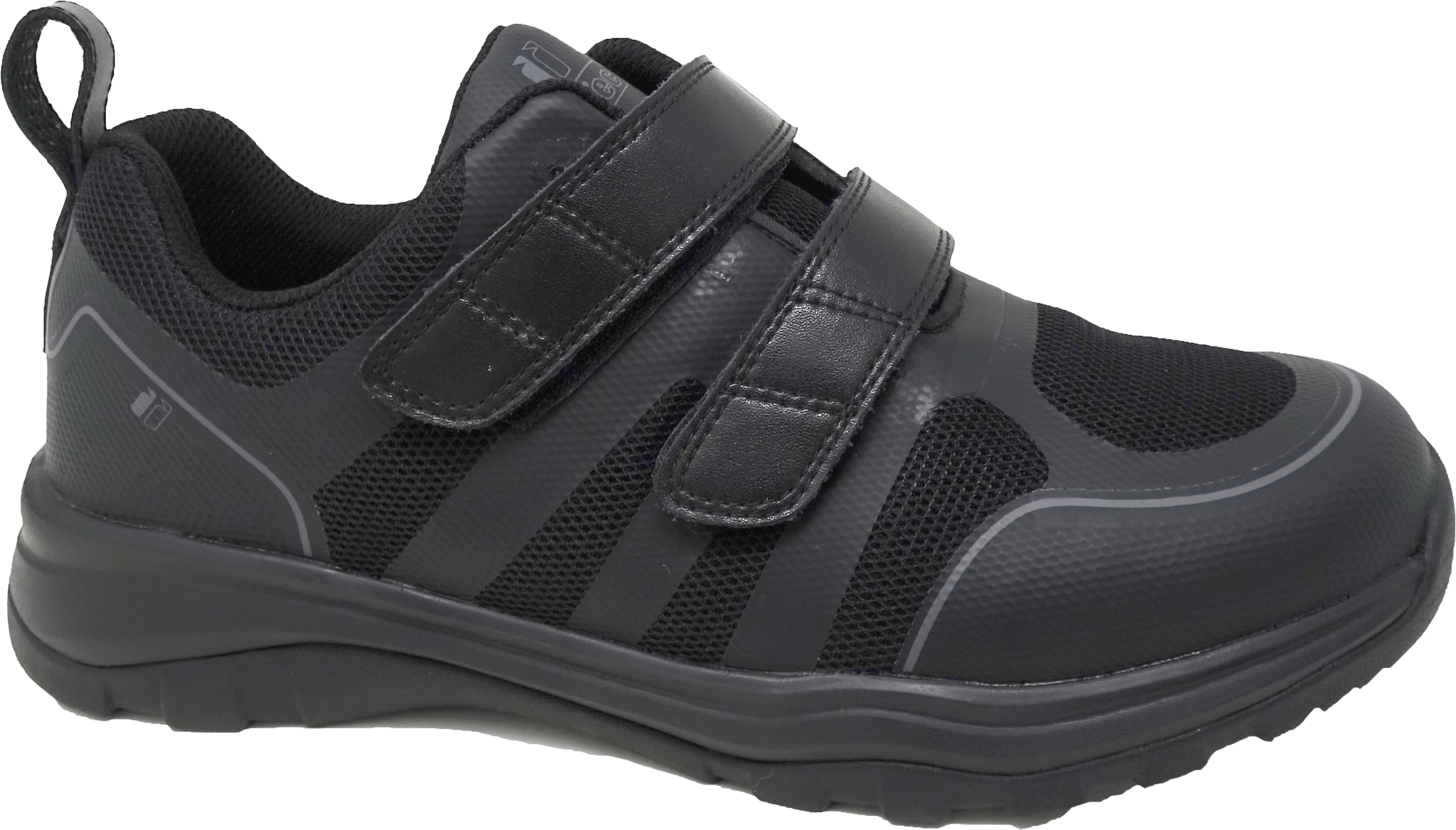 FITec 9731 1V Black Men s Double Straps Walking Shoes with Slip