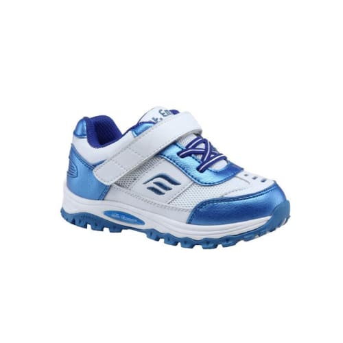 Mt. Emey 3301-6L White/navy Blue - Children Straight Last Athletic Shoes With Elastic Laces - Shoes