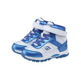 Mt. Emey 3305-6H White/navy Blue - Children Straight Last Athletic Boots With Elastic Laces - Shoes