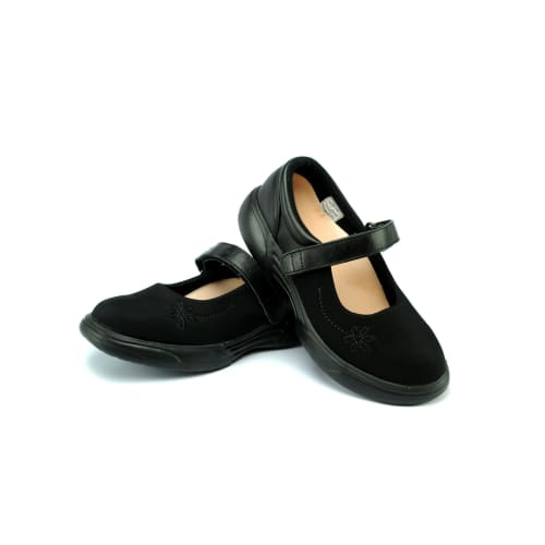 Mt. Emey 9205-L Black Lyrca - Womens Extreme-Light Mary Jane Strap - Shoes
