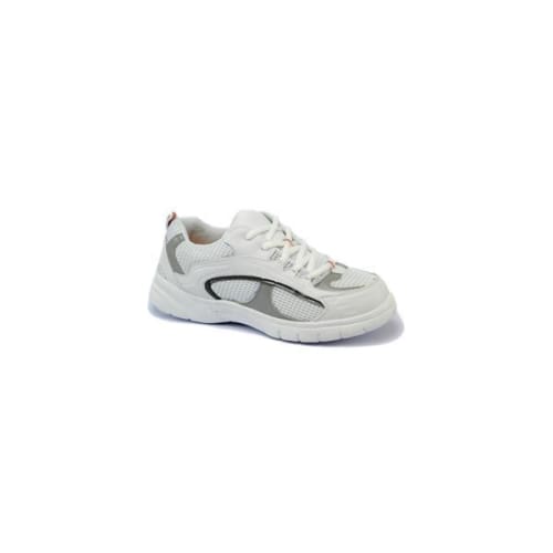 Mt. Emey 9701-3L White/silver - Mens Light Weight Athletic Walking Shoe With Laces - Shoes