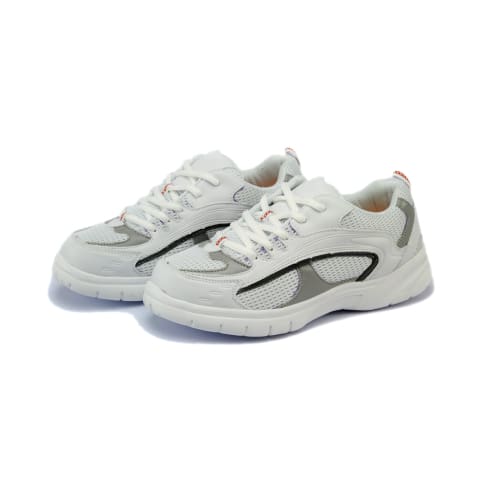 Mt. Emey 9701-3L White/silver - Mens Light Weight Athletic Walking Shoe With Laces - Shoes