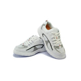 Mt. Emey 9701-3L White/silver - Mens Light Weight Athletic Walking Shoe With Laces - Shoes